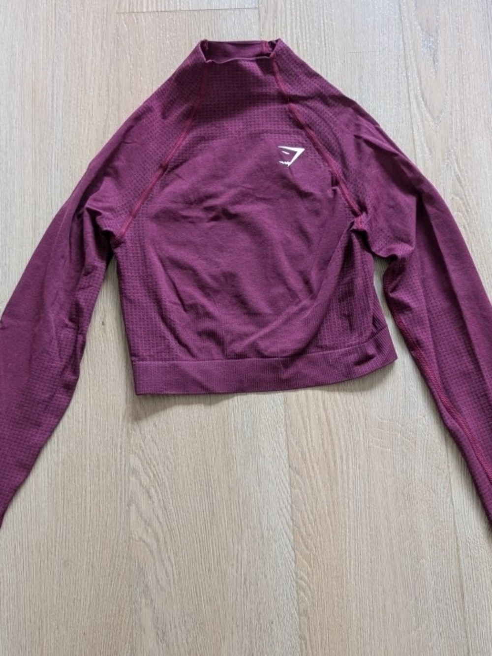 Gymshark Seamless Long-Sleeve Crop Top - Burgundy